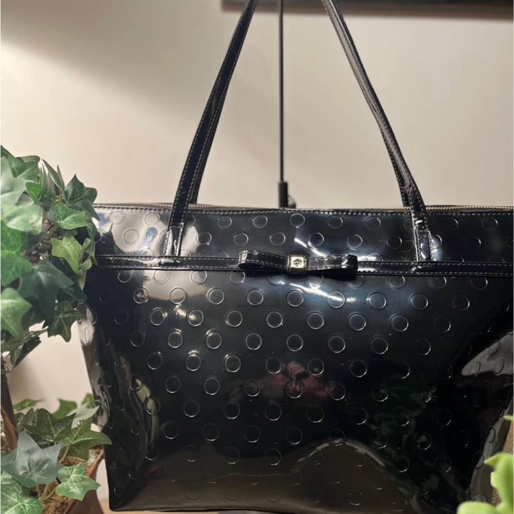 Kate Spade Black Patent Leather Tote Bag